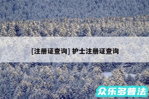 及注册证查询 护士注册证查询