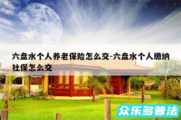 六盘水个人养老保险怎么交-六盘水个人缴纳社保怎么交