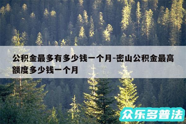 公积金最多有多少钱一个月-密山公积金最高额度多少钱一个月