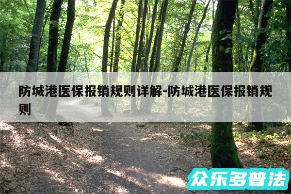 防城港医保报销规则详解-防城港医保报销规则