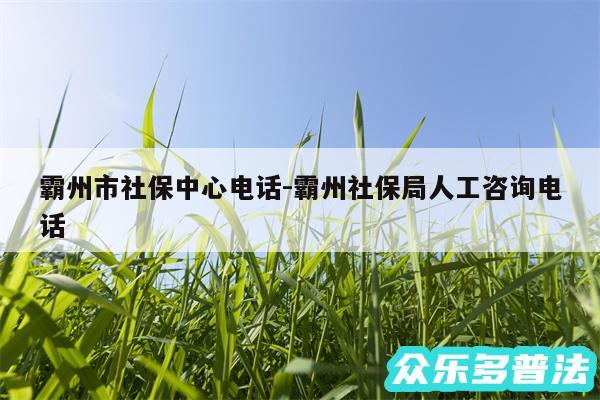霸州市社保中心电话-霸州社保局人工咨询电话