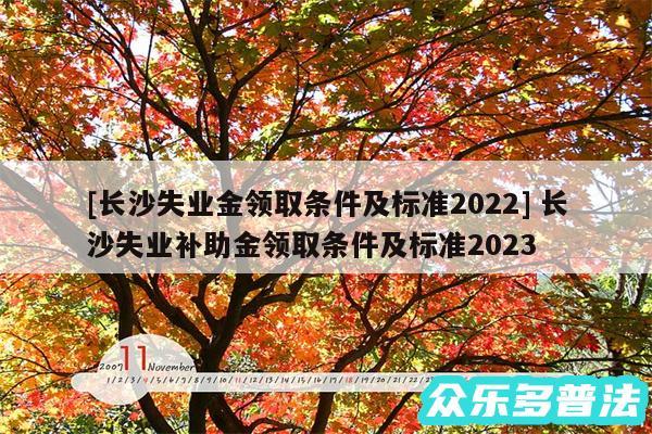 及长沙失业金领取条件及标准2024 长沙失业补助金领取条件及标准2024
