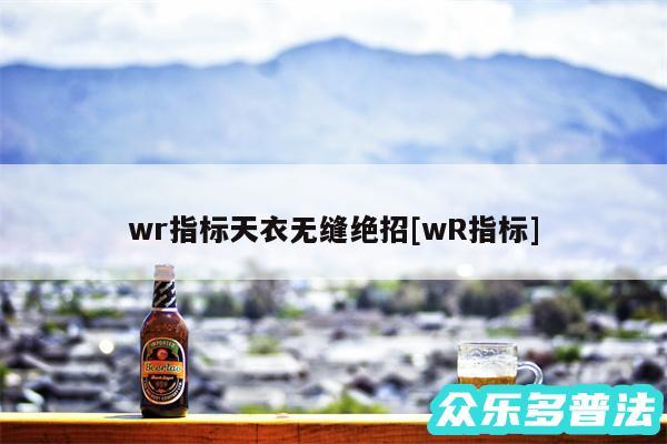 wr指标天衣无缝绝招及wR指标