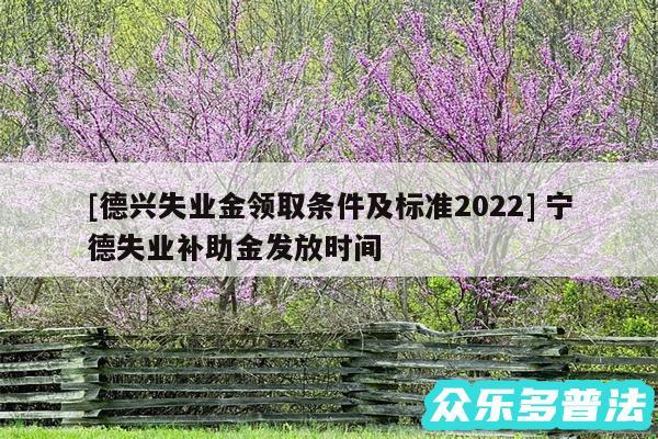 及德兴失业金领取条件及标准2024 宁德失业补助金发放时间