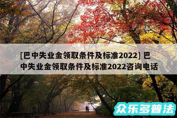 及巴中失业金领取条件及标准2024 巴中失业金领取条件及标准2024咨询电话