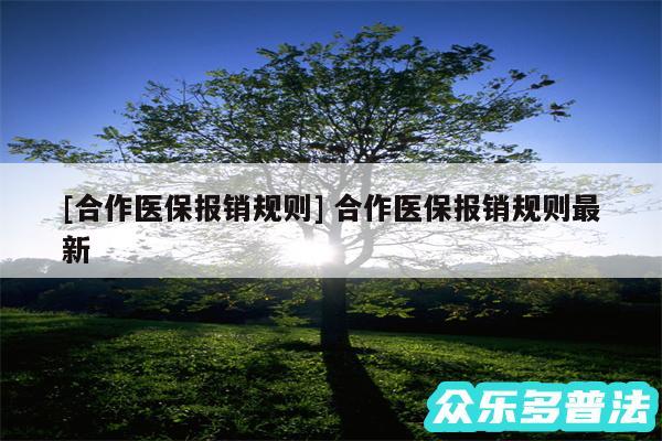 及合作医保报销规则 合作医保报销规则最新