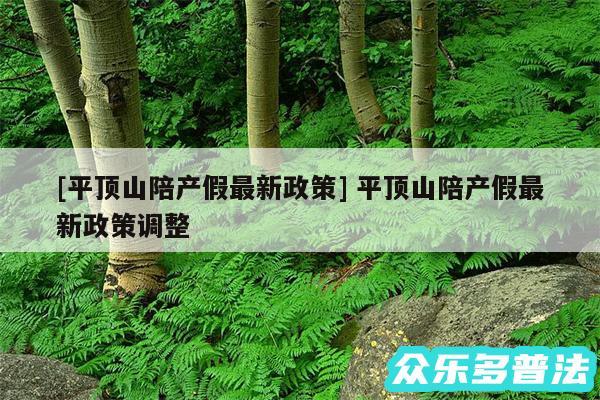 及平顶山陪产假最新政策 平顶山陪产假最新政策调整