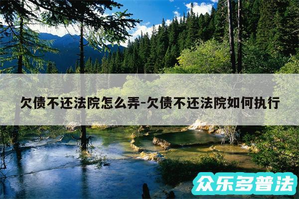 欠债不还法院怎么弄-欠债不还法院如何执行