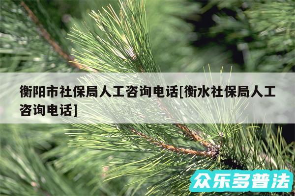 衡阳市社保局人工咨询电话及衡水社保局人工咨询电话