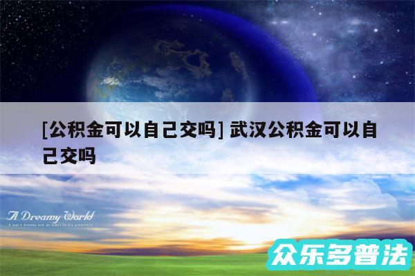 及公积金可以自己交吗 武汉公积金可以自己交吗