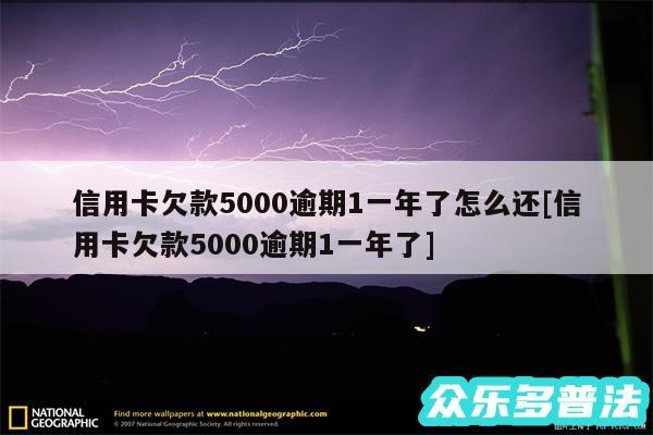 信用卡欠款5000逾期1一年了怎么还及信用卡欠款5000逾期1一年了