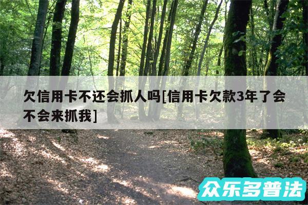 欠信用卡不还会抓人吗及信用卡欠款3年了会不会来抓我