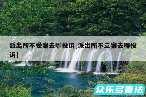 派出所不受案去哪投诉及派出所不立案去哪投诉