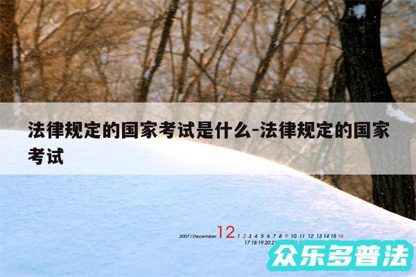 法律规定的国家考试是什么-法律规定的国家考试