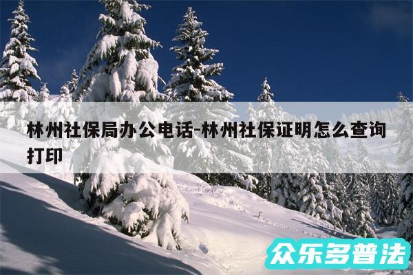 林州社保局办公电话-林州社保证明怎么查询打印