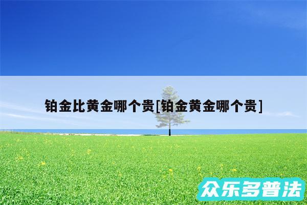 铂金比黄金哪个贵及铂金黄金哪个贵