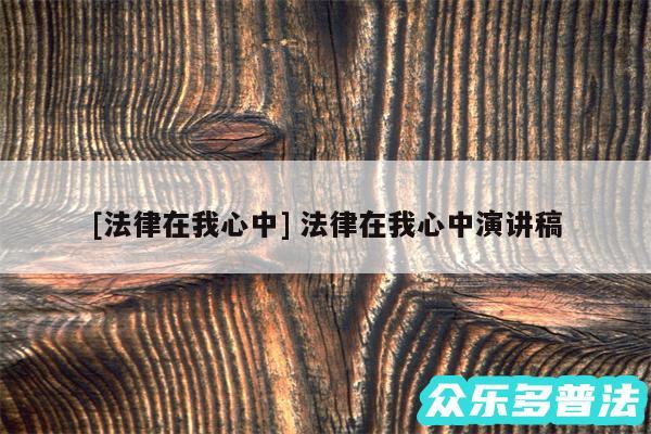 及法律在我心中 法律在我心中演讲稿
