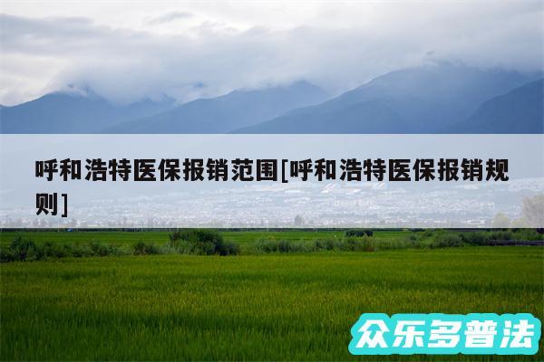 呼和浩特医保报销范围及呼和浩特医保报销规则