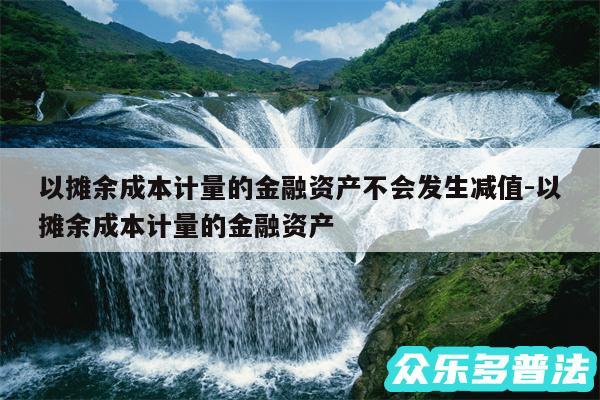 以摊余成本计量的金融资产不会发生减值-以摊余成本计量的金融资产