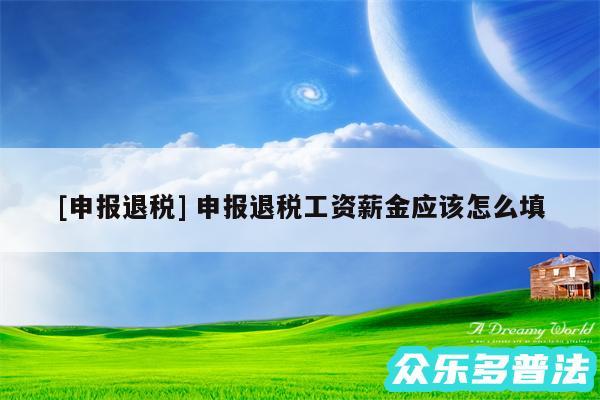 及申报退税 申报退税工资薪金应该怎么填