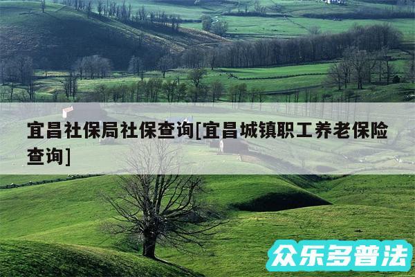 宜昌社保局社保查询及宜昌城镇职工养老保险查询