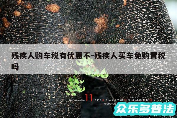 残疾人购车税有优惠不-残疾人买车免购置税吗