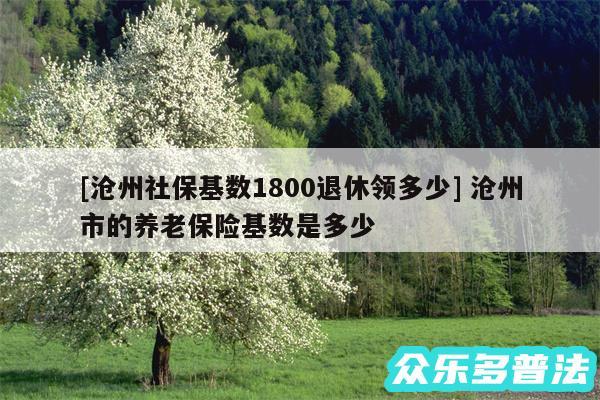 及沧州社保基数1800退休领多少 沧州市的养老保险基数是多少