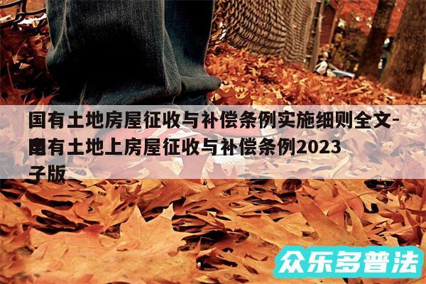 国有土地房屋征收与补偿条例实施细则全文-国有土地上房屋征收与补偿条例2024
电子版