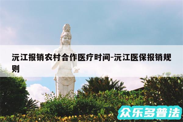 沅江报销农村合作医疗时间-沅江医保报销规则