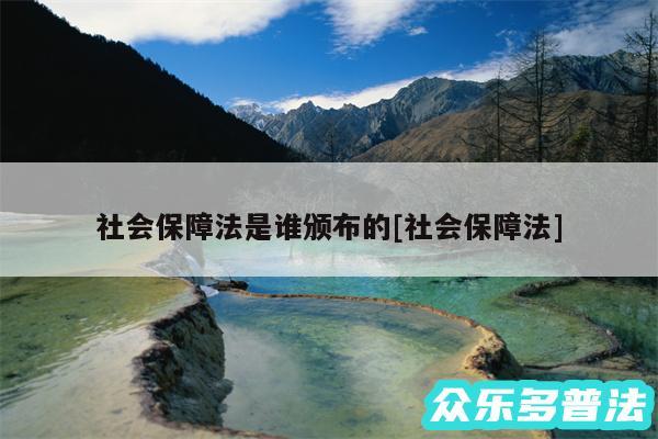 社会保障法是谁颁布的及社会保障法