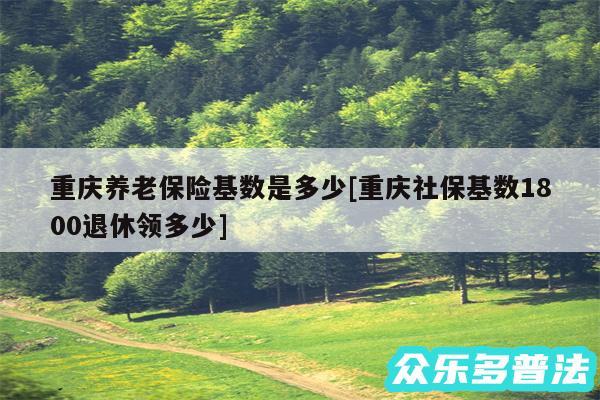 重庆养老保险基数是多少及重庆社保基数1800退休领多少