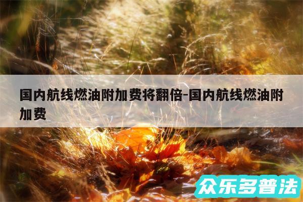 国内航线燃油附加费将翻倍-国内航线燃油附加费
