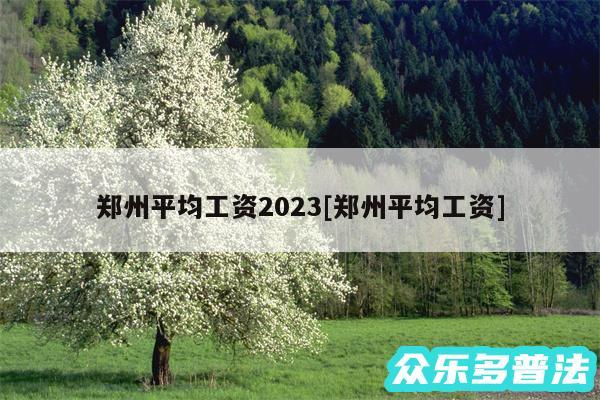 郑州平均工资2024及郑州平均工资