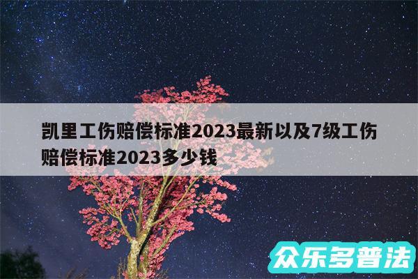 凯里工伤赔偿标准2024最新以及7级工伤赔偿标准2024多少钱