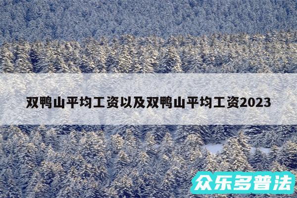 双鸭山平均工资以及双鸭山平均工资2024
