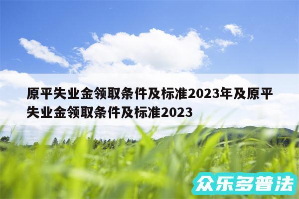 原平失业金领取条件及标准2024年及原平失业金领取条件及标准2024