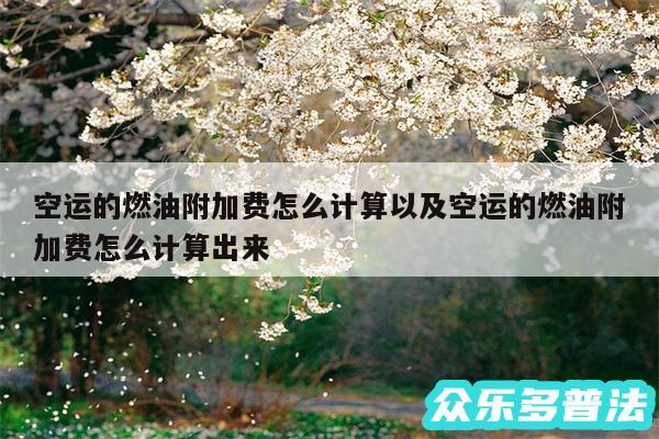空运的燃油附加费怎么计算以及空运的燃油附加费怎么计算出来