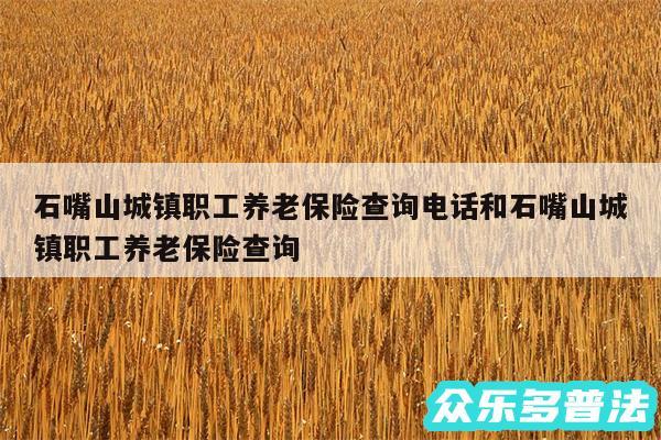 石嘴山城镇职工养老保险查询电话和石嘴山城镇职工养老保险查询