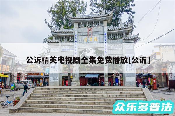 公诉精英电视剧全集免费播放及公诉