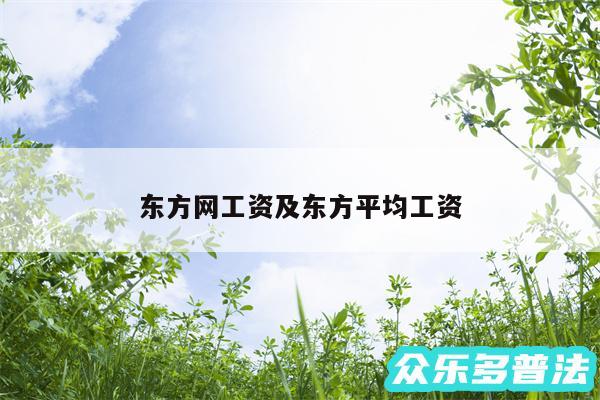 东方网工资及东方平均工资