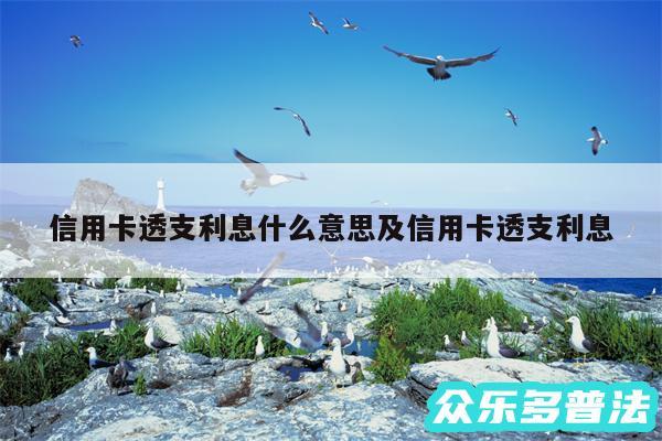 信用卡透支利息什么意思及信用卡透支利息