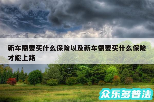 新车需要买什么保险以及新车需要买什么保险才能上路