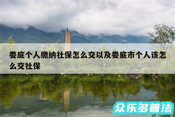 娄底个人缴纳社保怎么交以及娄底市个人该怎么交社保