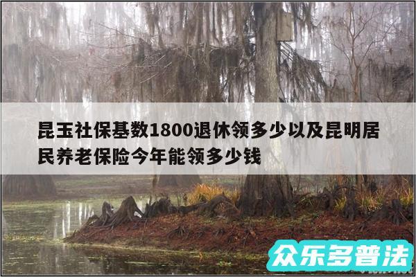 昆玉社保基数1800退休领多少以及昆明居民养老保险今年能领多少钱