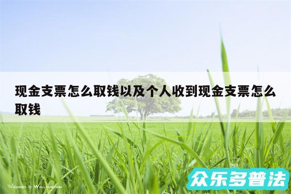 现金支票怎么取钱以及个人收到现金支票怎么取钱