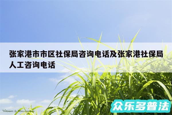 张家港市市区社保局咨询电话及张家港社保局人工咨询电话