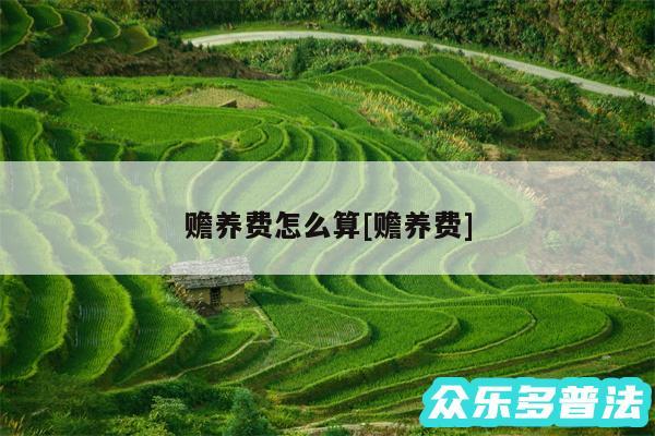 赡养费怎么算及赡养费