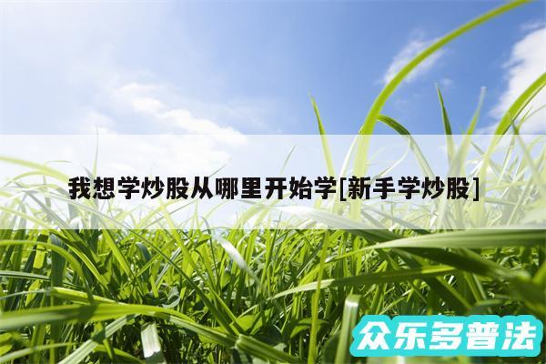 我想学炒股从哪里开始学及新手学炒股