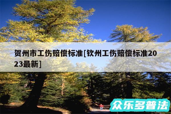 贺州市工伤赔偿标准及钦州工伤赔偿标准2024最新