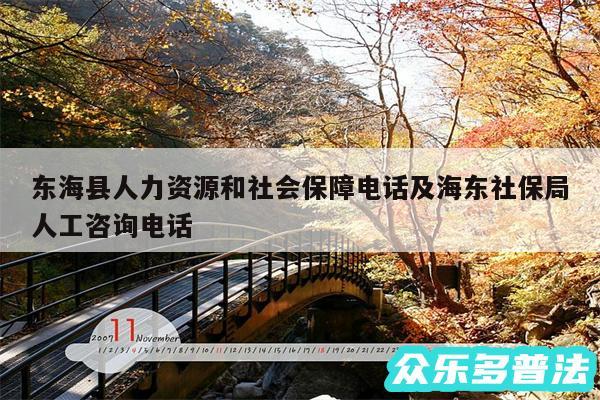 东海县人力资源和社会保障电话及海东社保局人工咨询电话